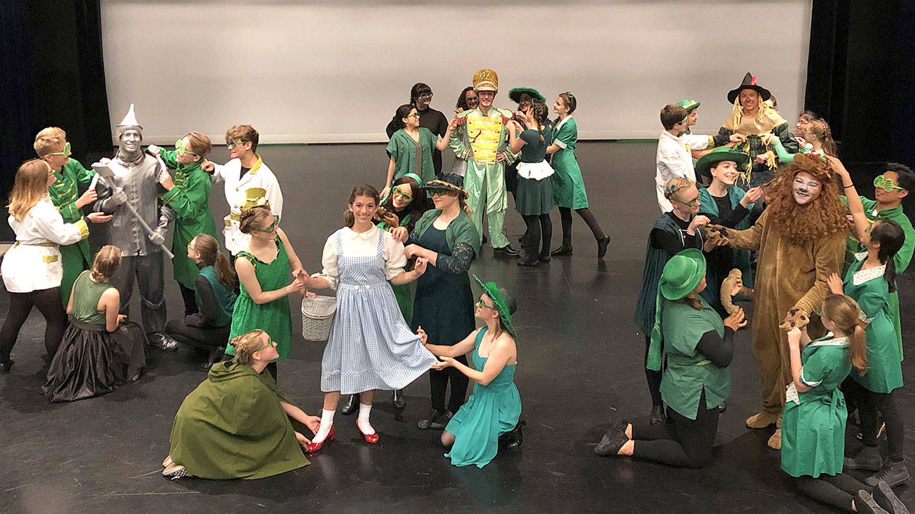 A cast of 38 aspiring thespians represents Heavier Than Air Family Theatre Company’s summer program and production of “The Wizard of Oz.” COURTESY PHOTO