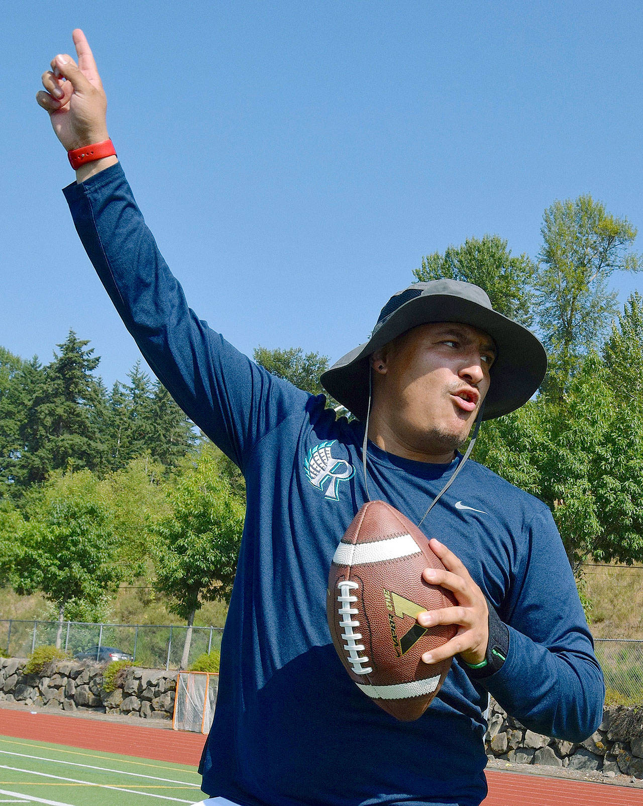 First-year Auburn Riverside head coach Marcus Izzy Yzaguirre directs his players during practice earlier this week. Yzaguirre likes his team and its chances in the rugged NPSL Mountain Division race this season. MARK KLAAS, Auburn Reporter