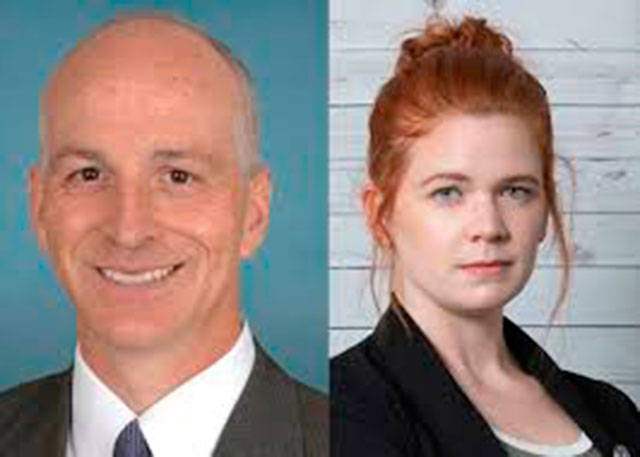 Rep. Adam Smith (D) and Sarah Smith (D). FILE PHOTOS