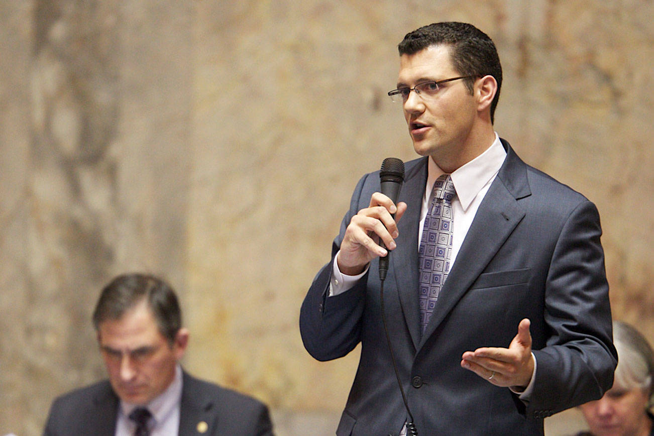 State Sen. Joe Fain, R-Auburn, speaks on the Senate floor. REPORTER FILE PHOTO