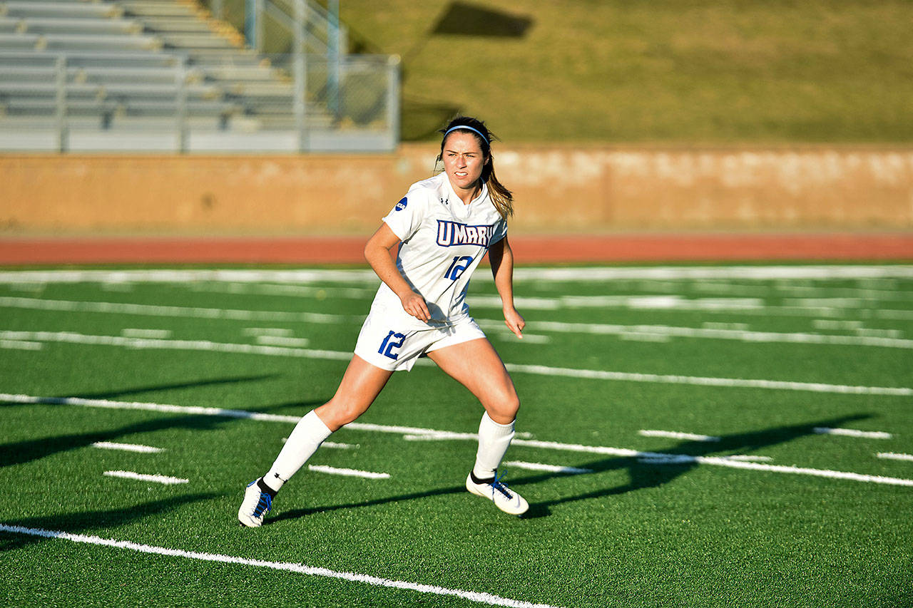 Auburn’s Malia Brudvik, of the University Mary (Bismarck, N.D.) was honored as the NSIC Defensive Player of the Week. COURTESY PHOTO, UMary Athletics