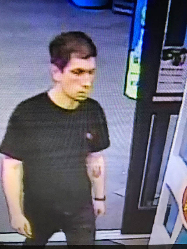 Artem Bondahousky, 23, of Auburn, shown here in a surveillance video, was arrested in connection with a series of thefts at the Tukwila Costco store. COURTESY, Tukwila Police