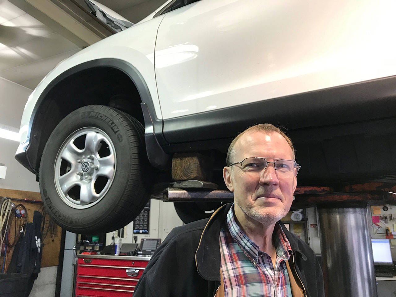 Chuck Burr, who had owned and operated Auburn City Imports Auto Repair since 1980, enjoyed a successful run in business. But after nearly 39 years of working as a technician and manager of the independent shop, Burr retired this month. MARK KLAAS, Auburn Reporter