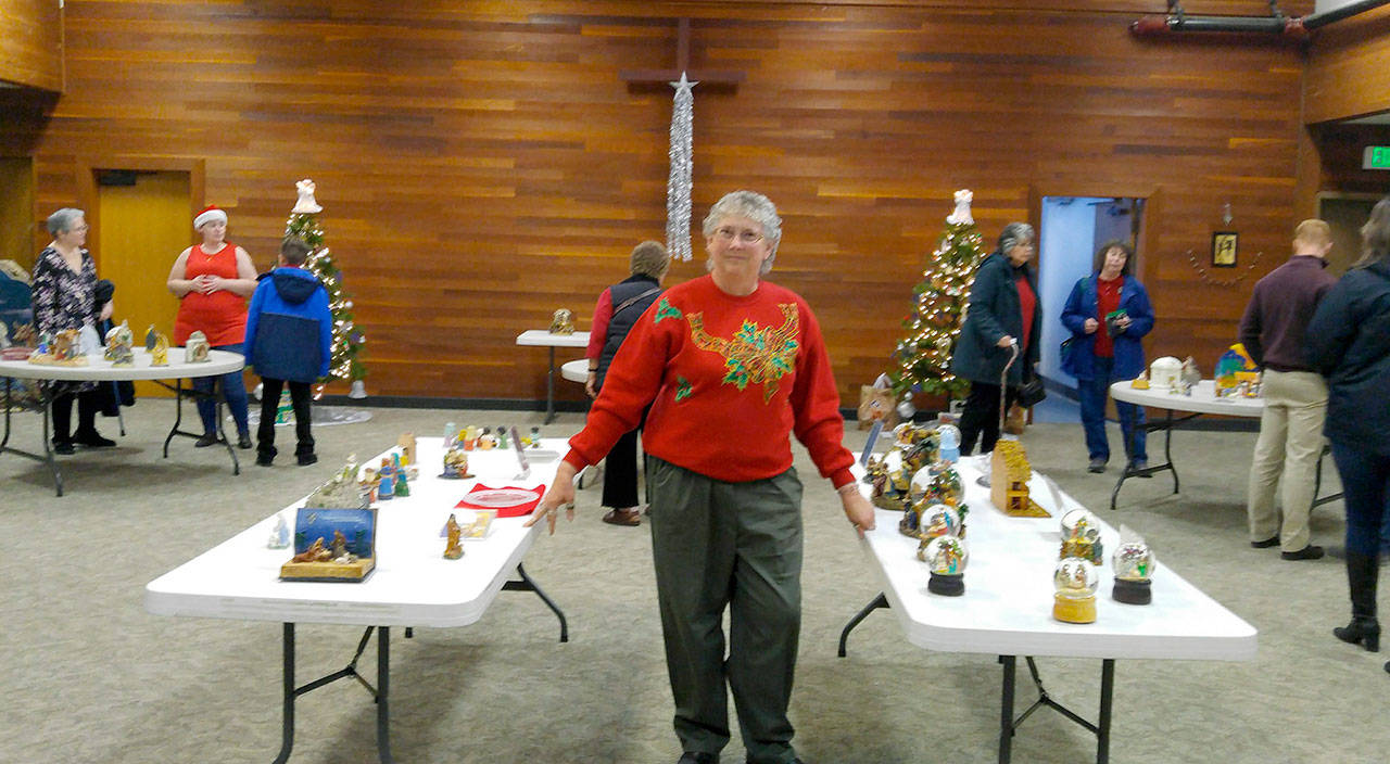 Margaret Luke has more than 150 various nativities, including a private collection of ceramic sets, sets made from different materials, musical sets, pillows, blankets, wrapping paper, cookie cutters, ornaments,water globes and nutcrackers. COURTESY PHOTO