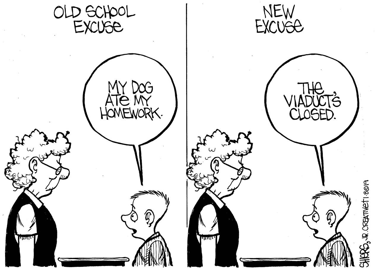 Reporter cartoon, Frank Shiers