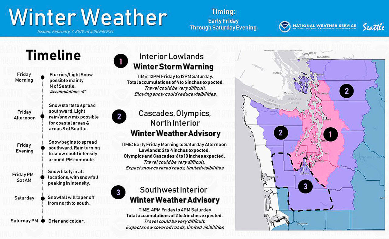 National Weather Service, snow forecast. COURTESY GRAPHIC, NWS