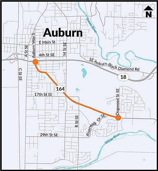 SR 164 is the main route to the Muckleshoot Indian Reservation, east Auburn, Enumclaw and other areas. This project will create and develop an affordable, long-term improvement to congestion and safety issues, while also planning to accommodate future growth in the area. COURTESY, WSDOT
