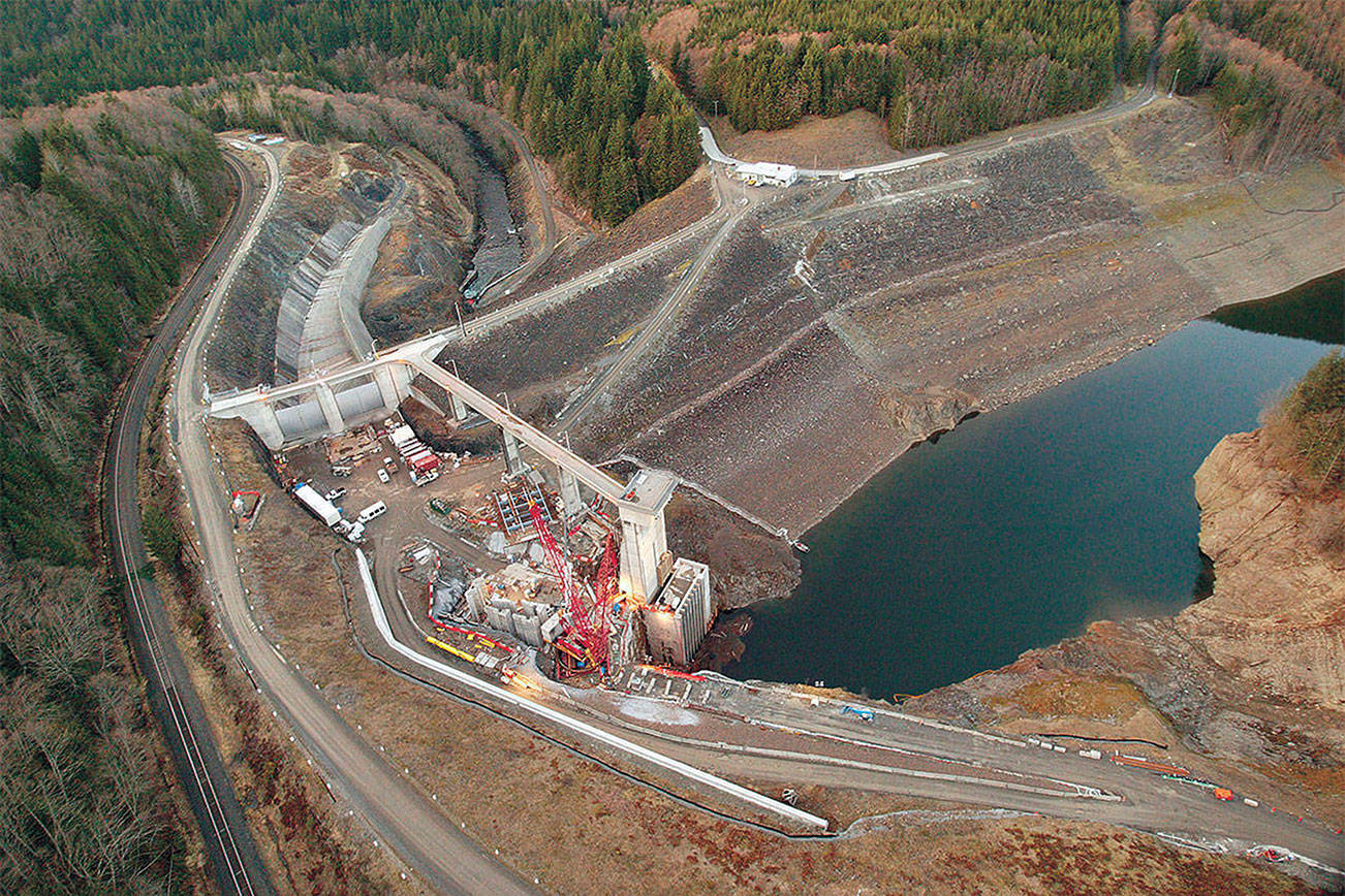 U.S. Army Corps of Engineers water managers will begin to refill the Howard Hanson Dam reservoir near the Green River headwaters this month. REPORTER FILE PHOTO