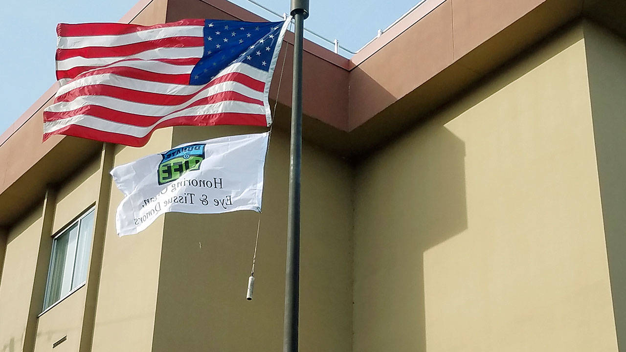 MultiCare Auburn Medical Center is supporting National Donate Life Month by flying a flag throughout the month of April. COURTESY PHOTO, MultiCare