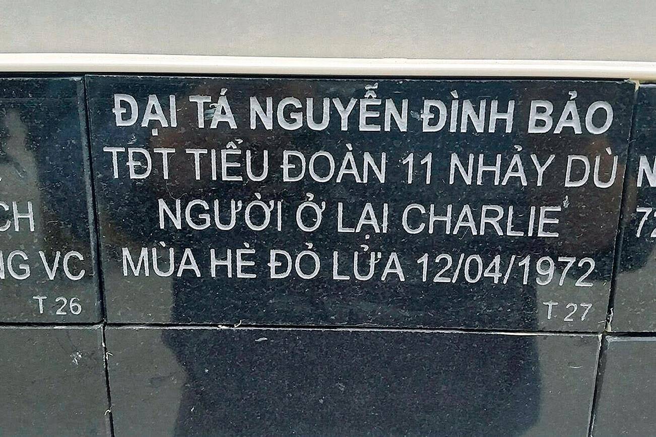 This tiled-section of the American-Vietnamese memorial bears the names of veterans who fought in the conflict, which came to an official end in 1975. ROBERT WHALE, Auburn Reporter