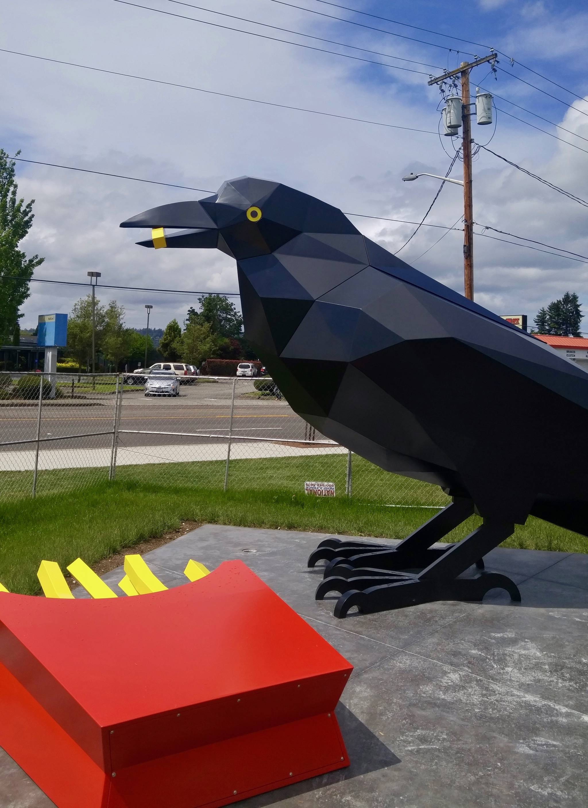 Crow With Fries will greet visitors at Les Gove Park. ROBERT WHALE, Auburn Reporter