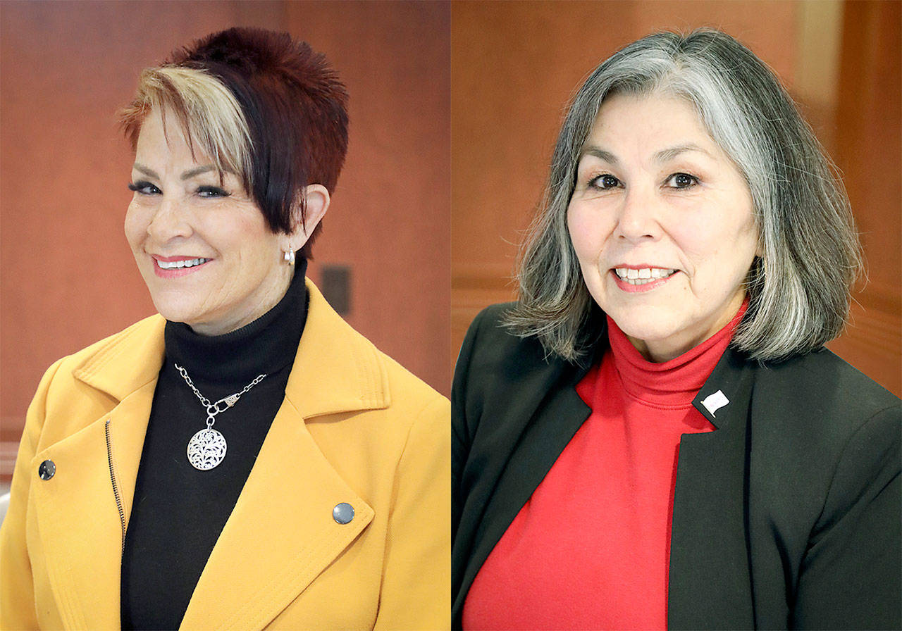 Auburn City Councilmembers Largo Wales, left, and Yolanda Trout-Manuel. FILE PHOTOS, city of Auburn