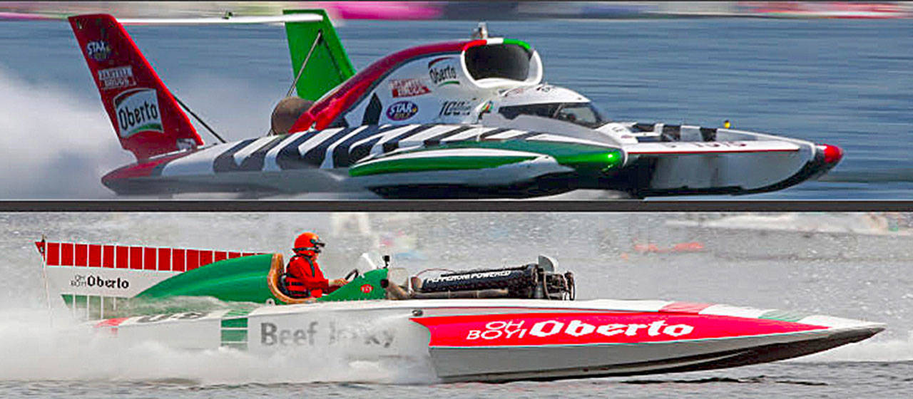 The Oberto U-1918, above, and the U-8 vintage hydro. COURTESY PHOTOS, Oberto