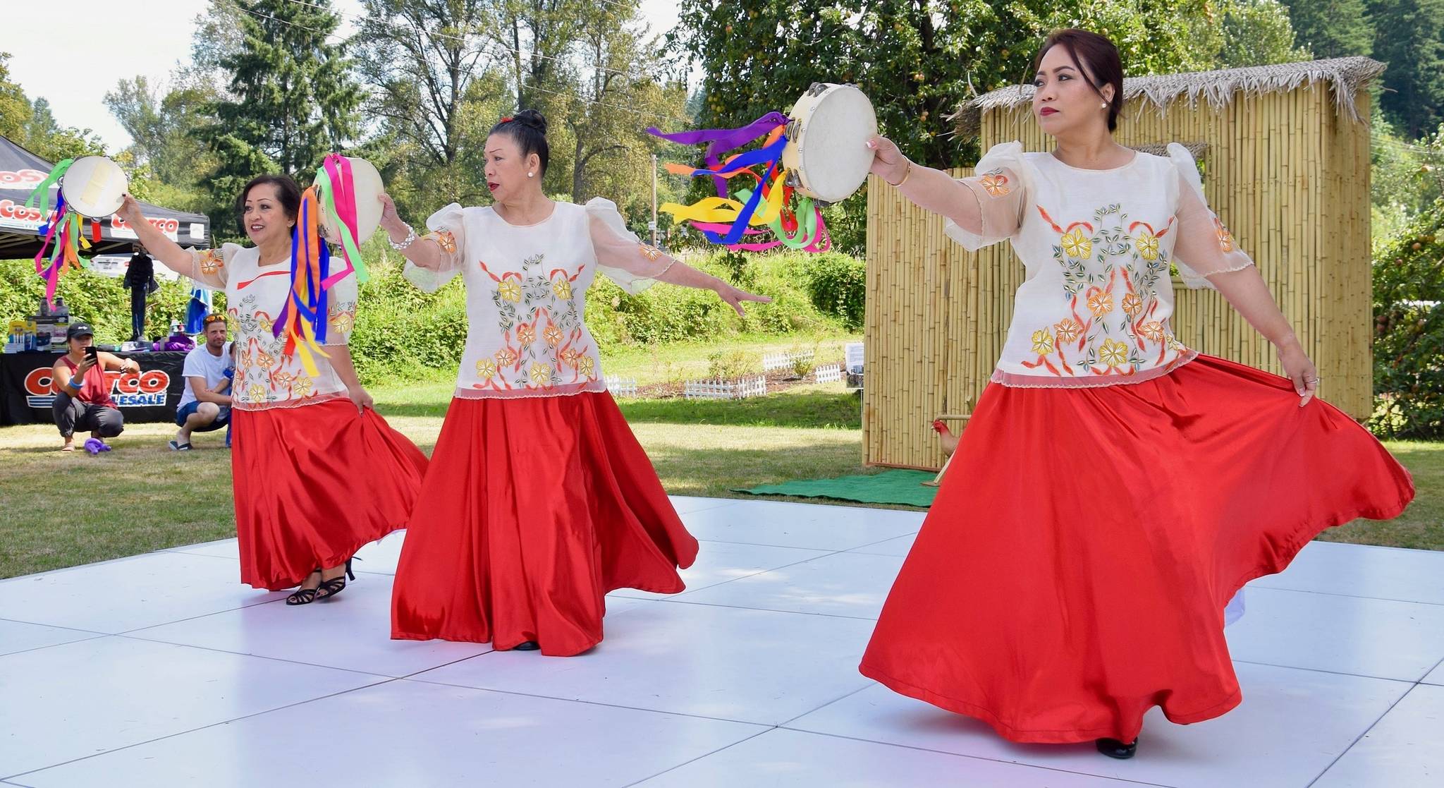The Filipino American Community of Puget Sound Dance Troupe performs on stage during Filipino Heritage Day at Neely Mansion on Saturday. RACHEL CIAMPI, Auburn Reporter
