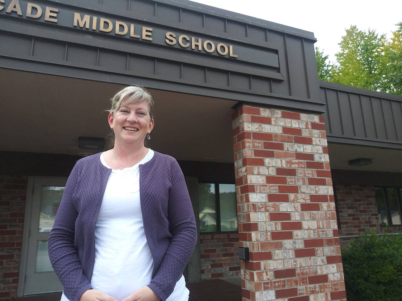 Meg McGroarty, Cascade Middle School’s new principal, looks to build on the relationships her predecessor, Isaiah Johnson, built at the school. ROBERT WHALE, Auburn Reporter