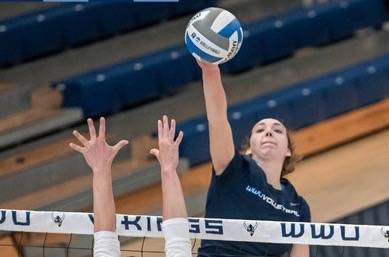 Calley Heilborn, a freshman from Auburn, led the Vikings with a 20-kill, 17-dig double-double in WWU’s 3-1 victory over Spring Hill College. COURTESY PHOTO, WWU Athletics