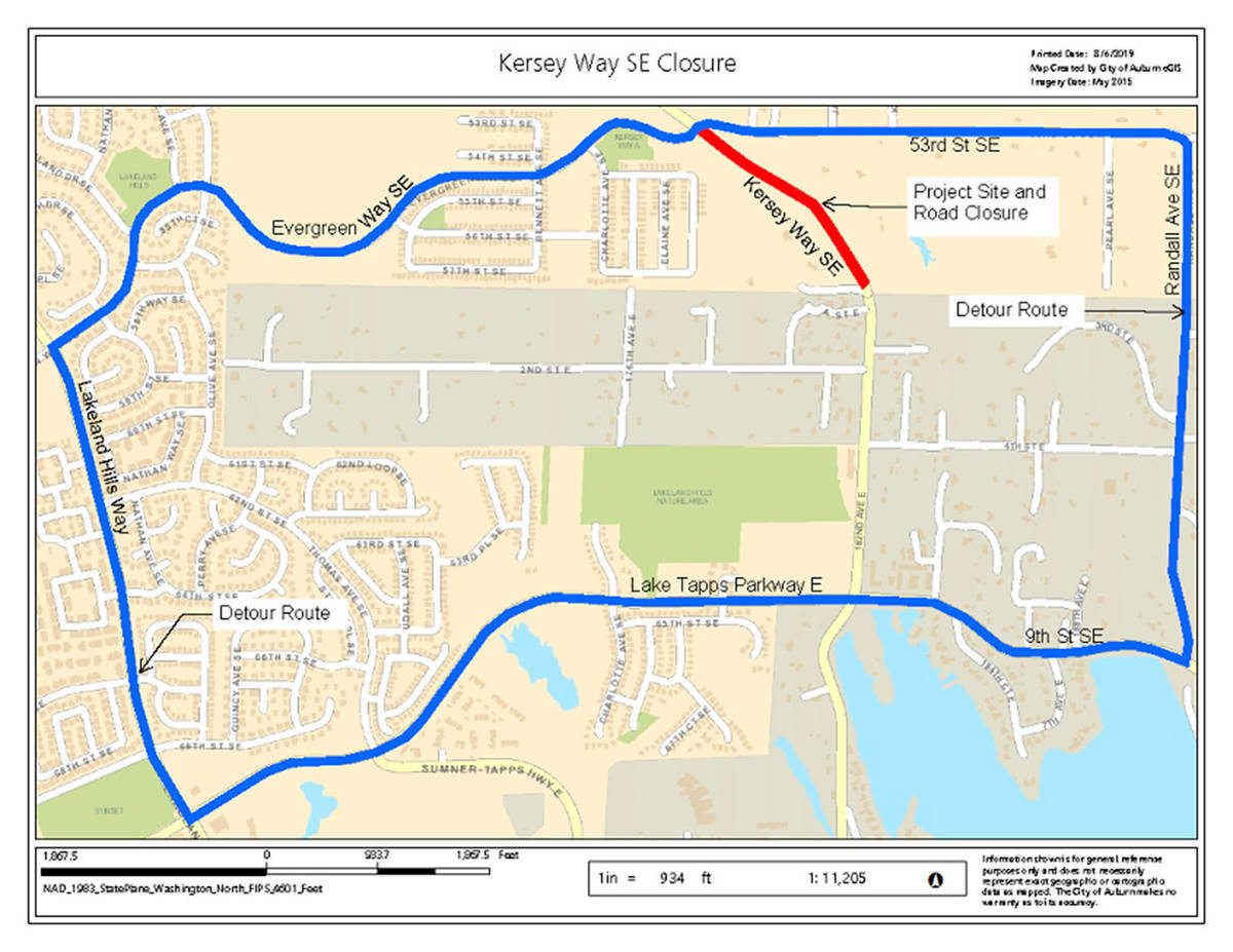 Road closure Nov. 1-4: Section of Kersey Way SE for new school construction