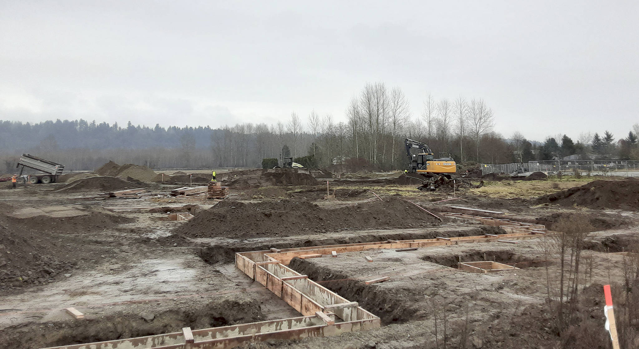 Inland LLC has brought in construction crews and equipment to launch the redevelopment of the former Valley 6 theater site. ROBERT WHALE, Auburn Reporter