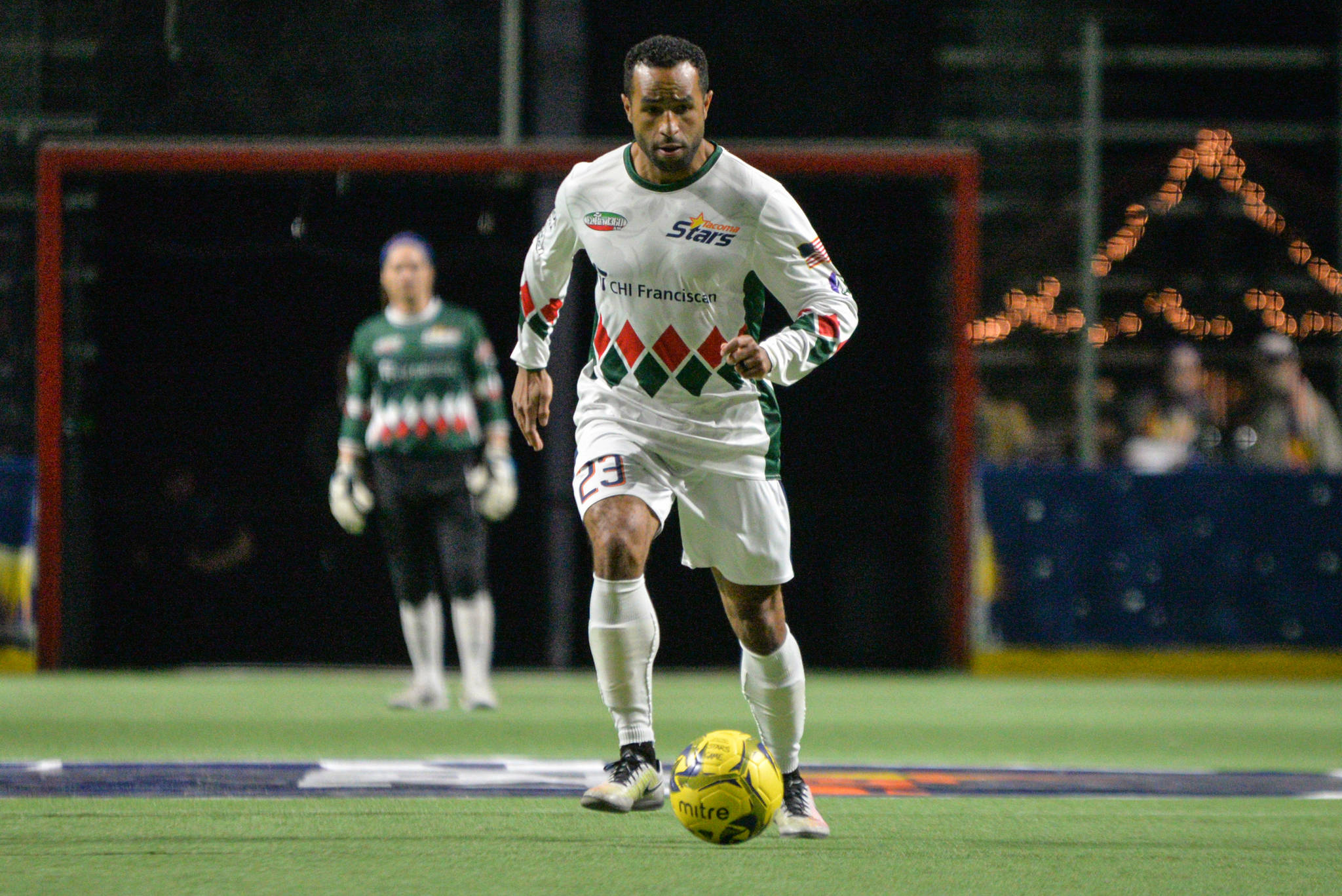 The Stars’ Mike Ramos brings the ball upfield against the Flash on Friday night. COURTESY PHOTO, Stars