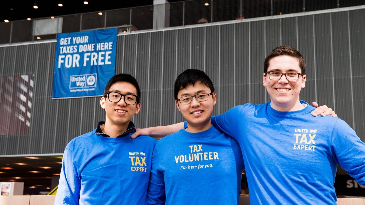 Tax prep volunteers with United Way of King County. COURTESY PHOTO