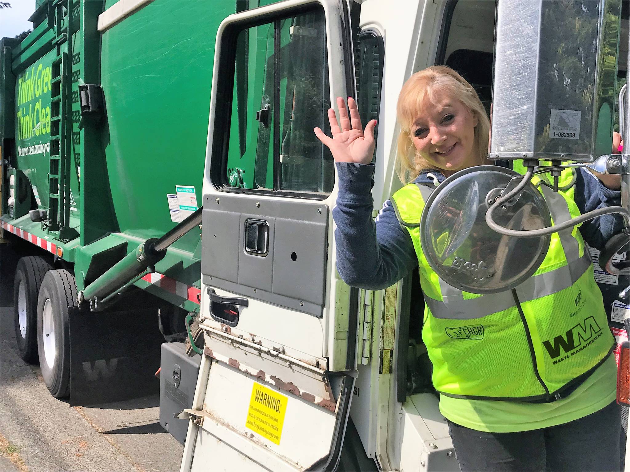 Waste Management driver Beverly Fecteau is a rock star on her route for safety and efficiency. COURTESY PHOTO, Waste Management