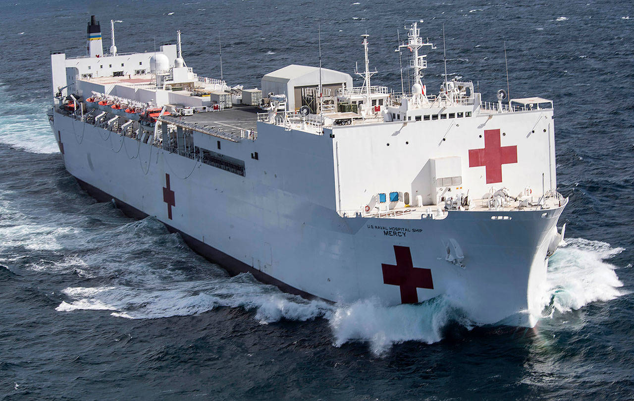 The U.S. Navy could soon send a 1,000-bed hospital ship to Washington to serve non-COVID-19 patients. (U.S. Naval Institute)