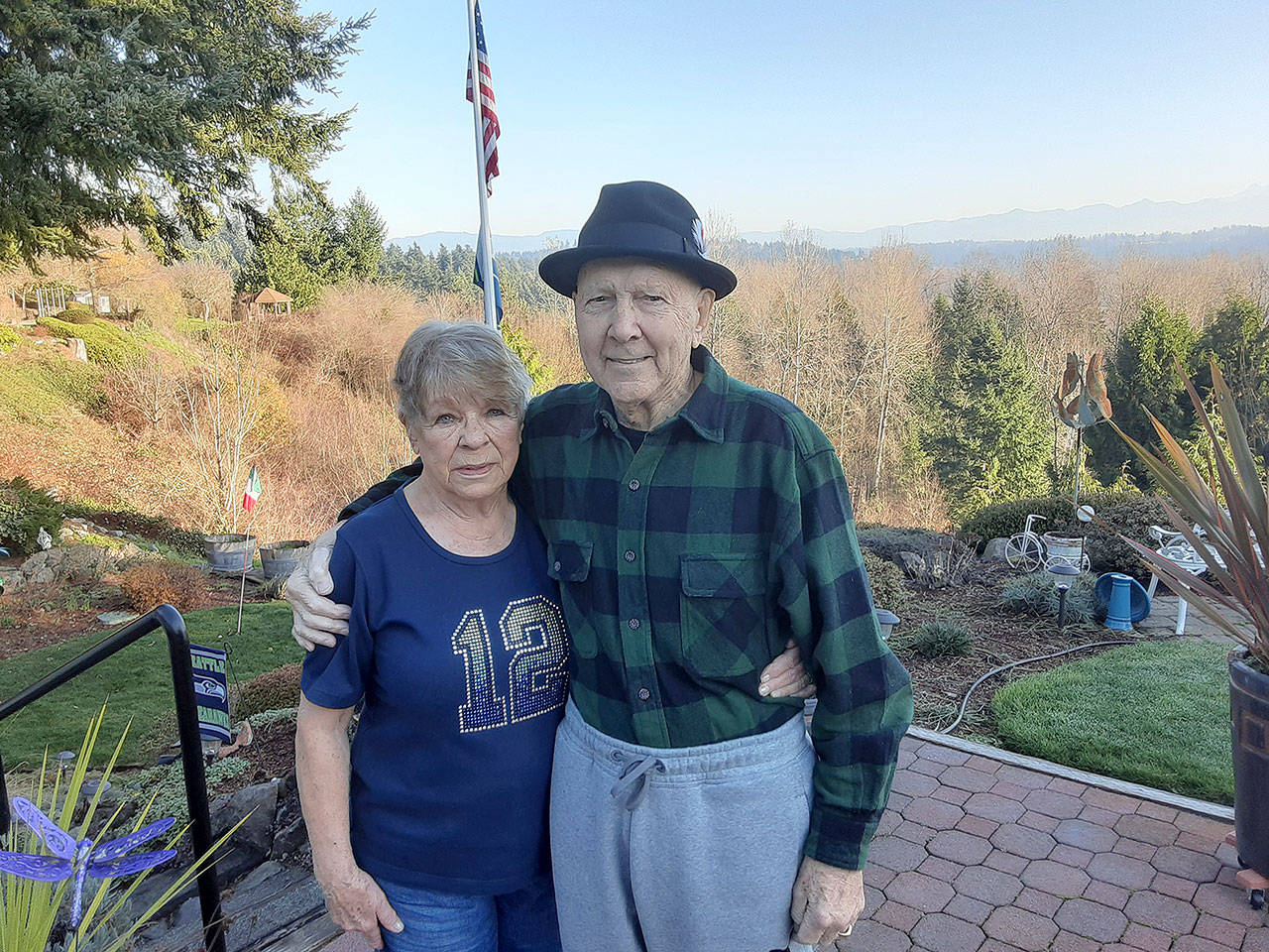 Bill and Joyce Peloza at their Lea Hill home in Auburn. ROBERT WHALE, Auburn Reporter