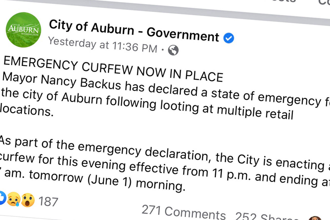 Screenshot of the city’s Facebook page.