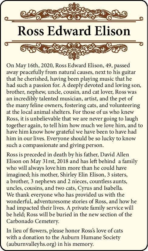 Ross Edward Elison | Obituary