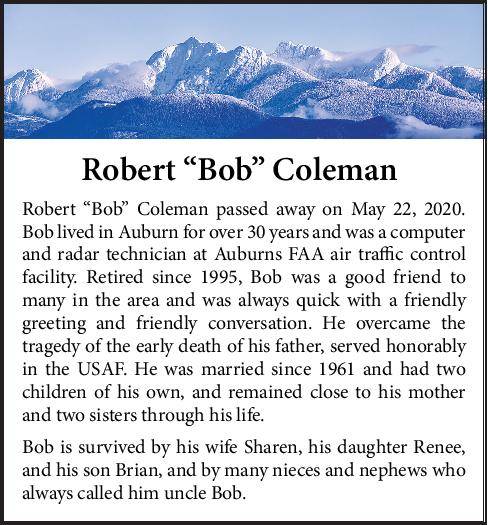 Obituary: Robert “Bob” Coleman