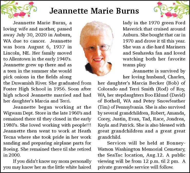 Jeannette Marie Burns