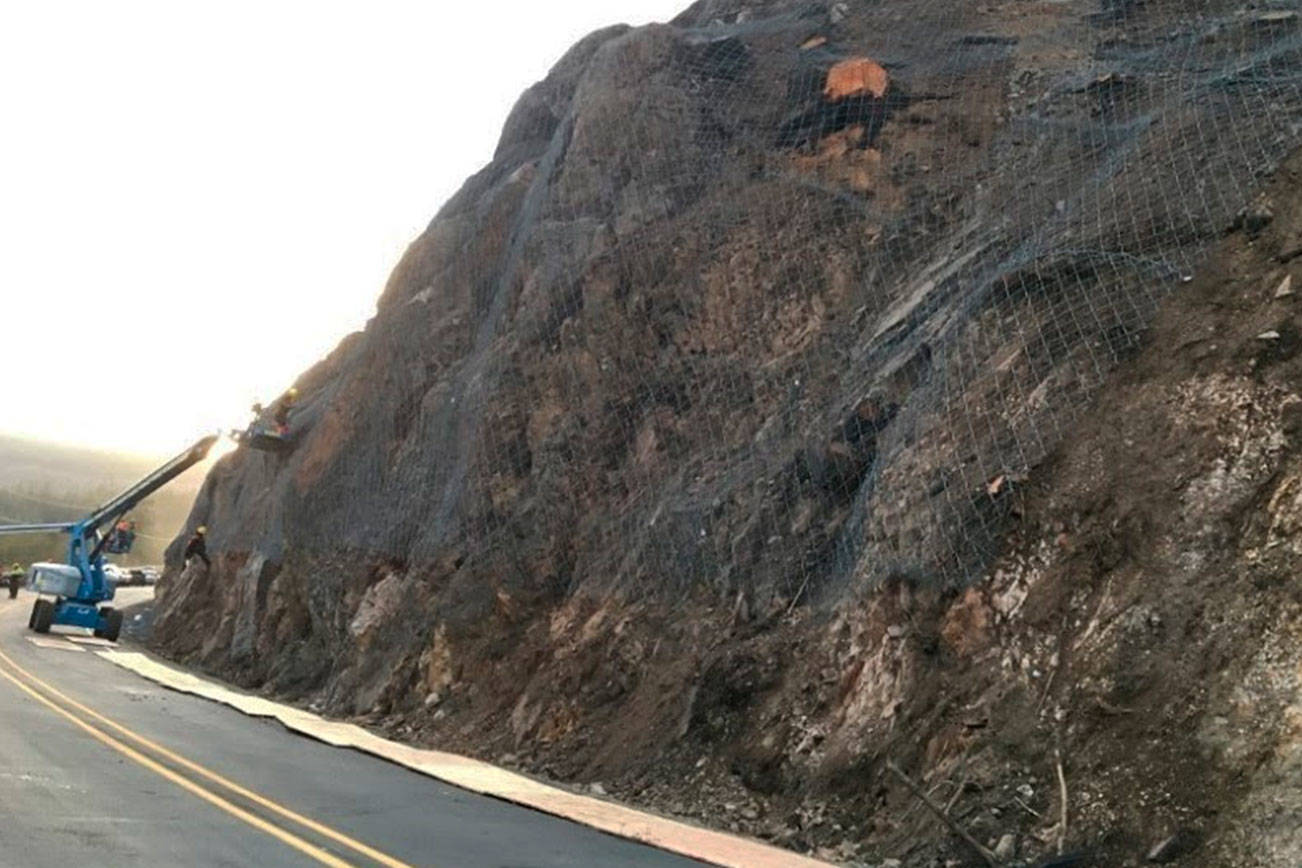 COURTESY PHOTO, State Department of Transportation
State Route 410 east of Enumclaw reopened to regular traffic on Nov. 2 after repairs following the Fire Fire in September.