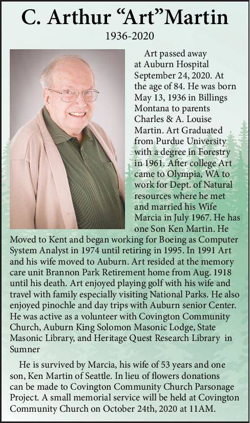 C. Arthur “Art” Martin | Obituary