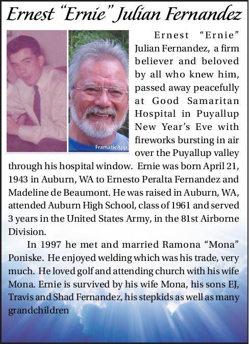 Ernest "Ernie" Julian Fernandez | Obituary