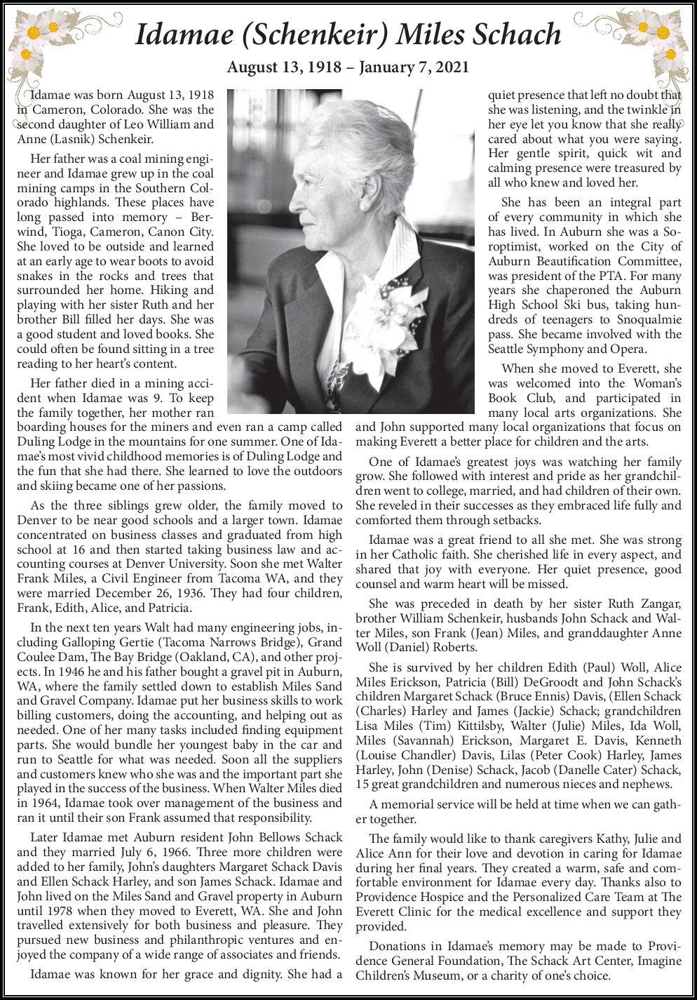 Idamae (Schenkeir) Miles Schach | Obituary