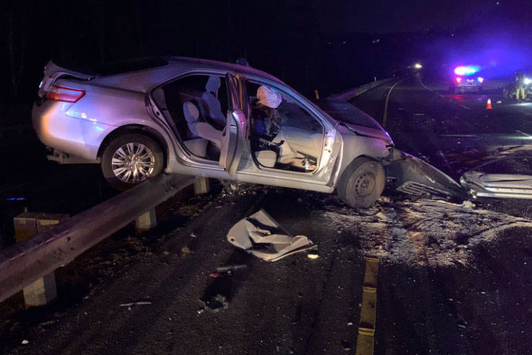 State Route 18 collision aftermath (photo credit: Washington State Patrol)