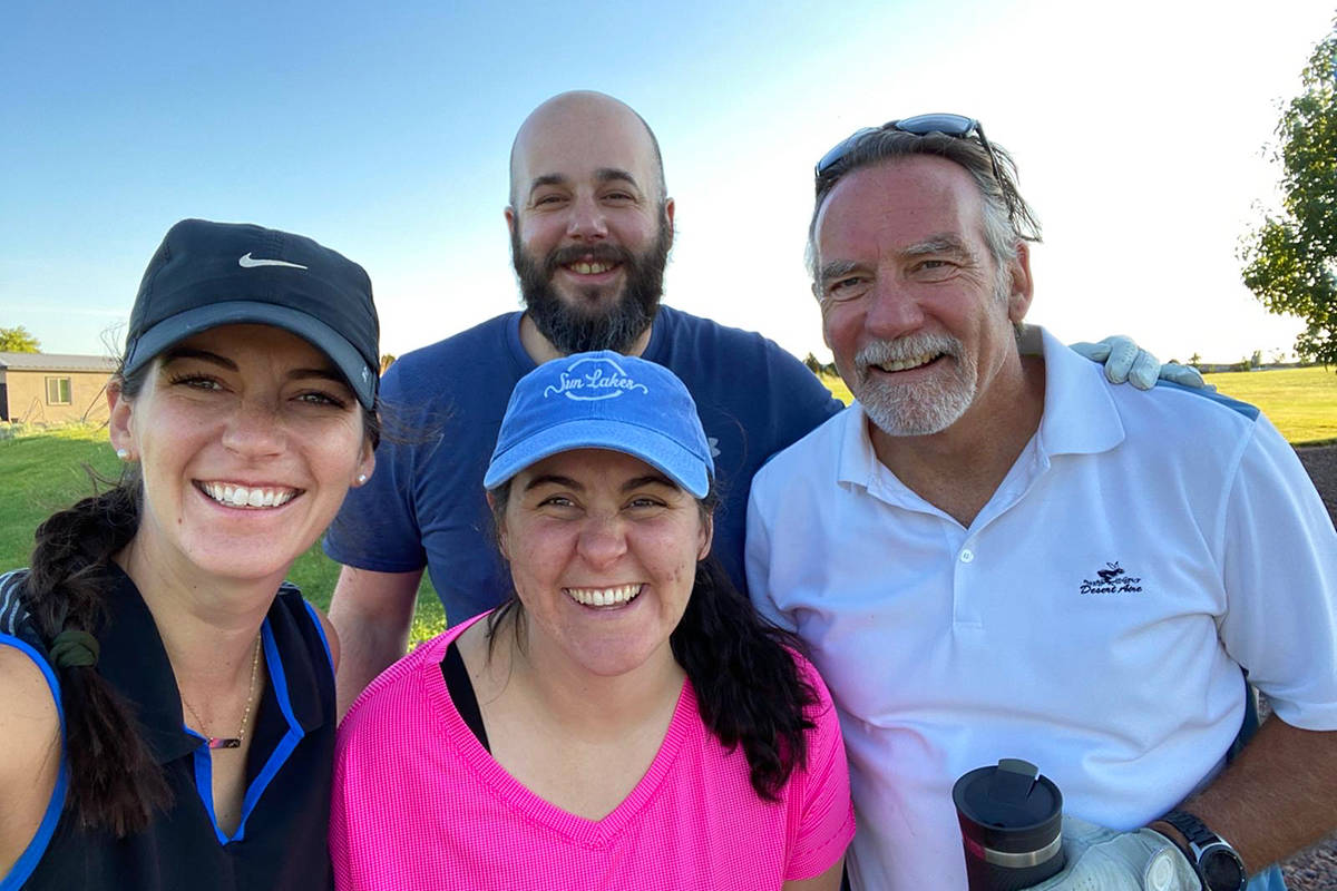 Here, Ron is pictured with his daughter Nicole, his daughter Jaclynn and his son Bryant!