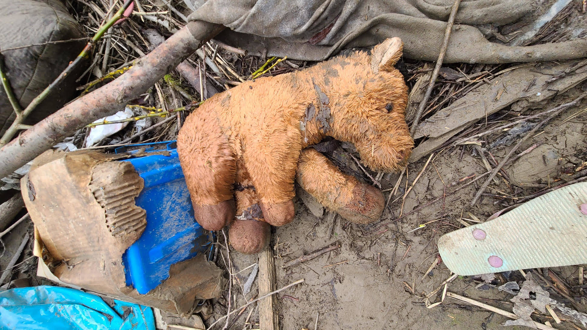 A child’s toy in the dirt at one of Auburn’s many homeless encampments, Courtesy photo, City of Auburn.