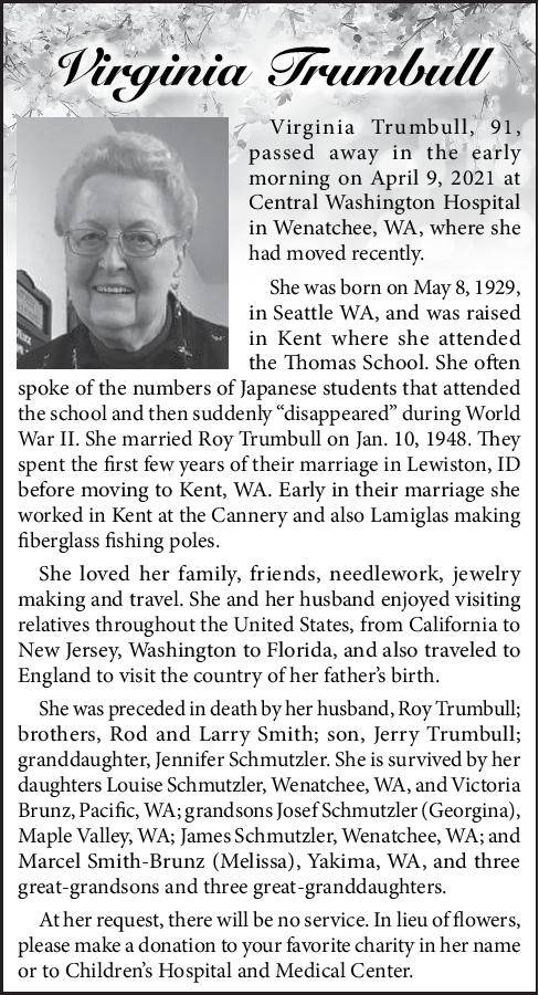 Virginia Trumbull | Obituary