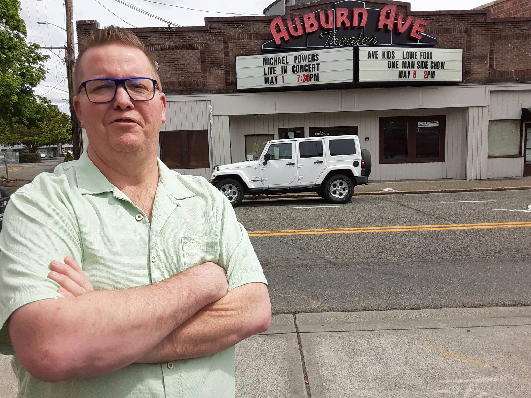 Auburn Avenue Theater Coordinator Jim Kleinbeck returns live performance to the stage during the month of May, starting with jazz guitarist Michael Powers at 7:30 p.m. May 1. (Robert Whale, Auburn Reporter)