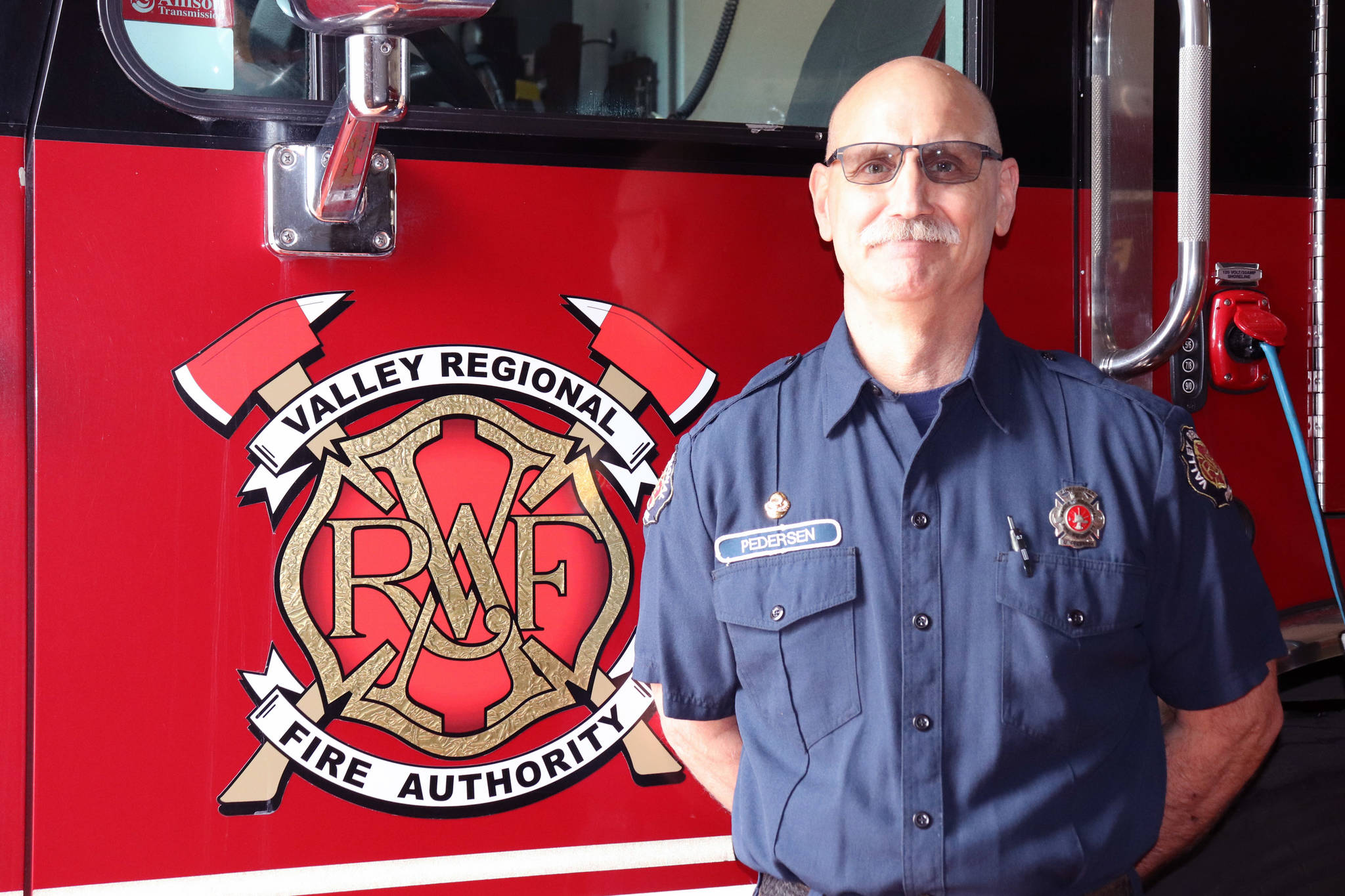 VRFA firefighter Neil Pedersen recently announced his retirement after 36 years with the service. Courtesy photo