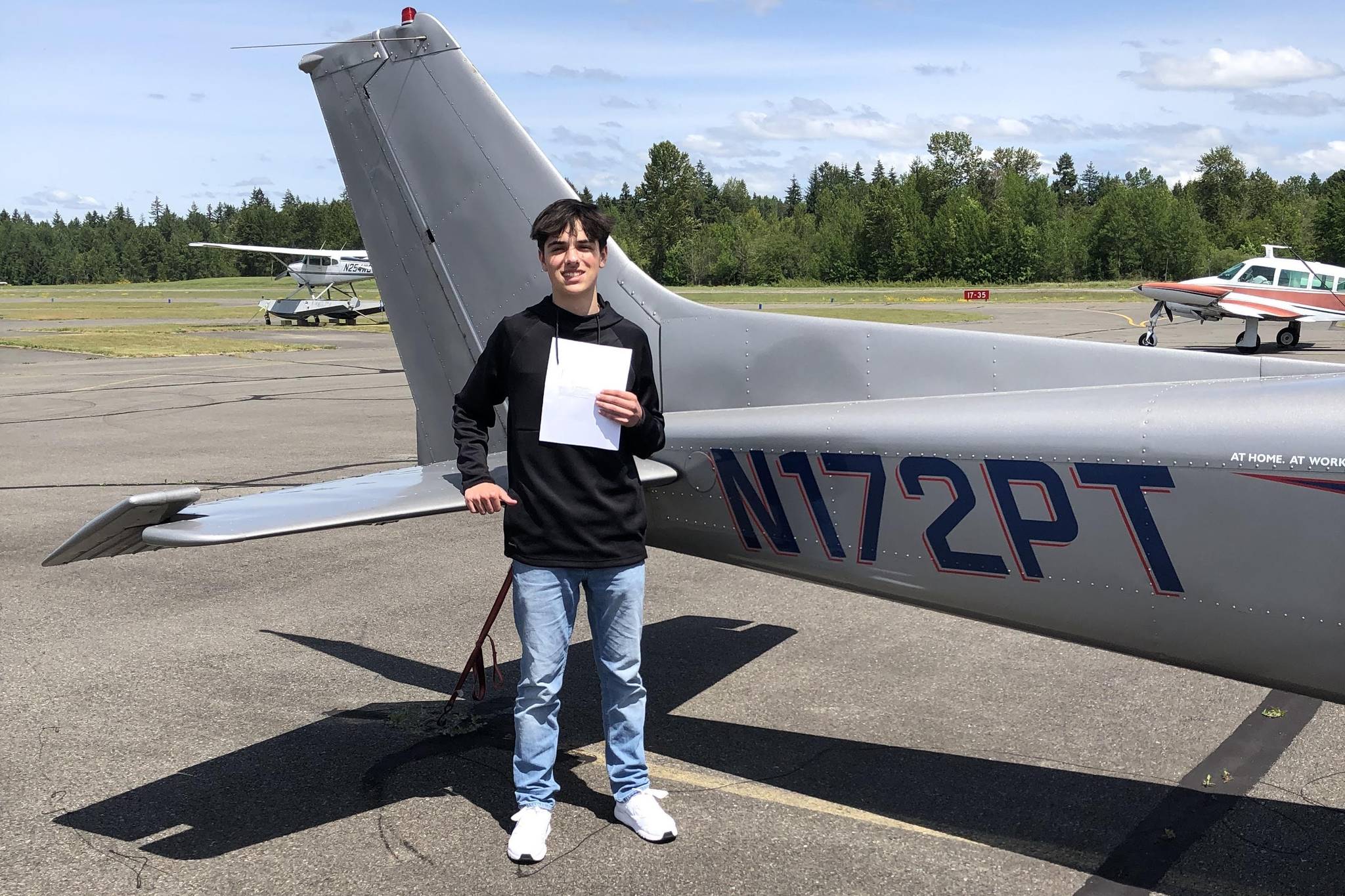 Auburn resident Lukas Holloman was able to pursue his dream of being an aviator as a high school student. Courtesy photo