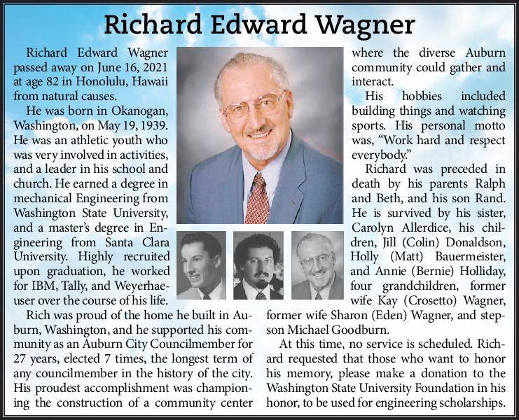 Richard Edward Wagner | Obituary
