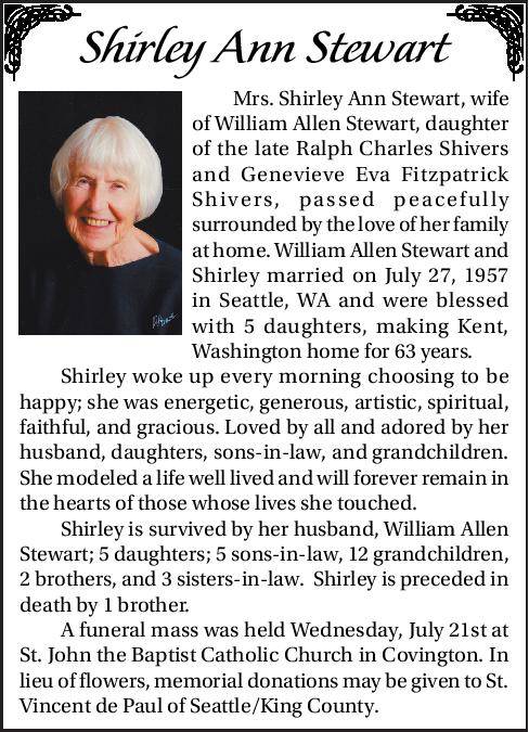 Shirley Ann Stewart | Obituary