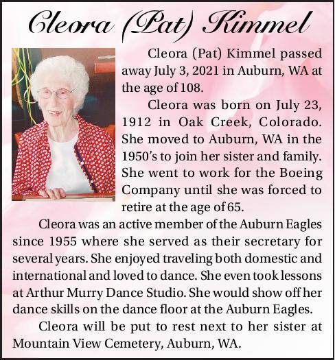 Cleora (Pat) Kimmel | Obituary