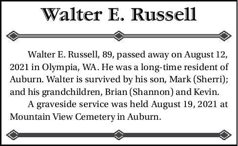 Walter E. Russell | Obituary