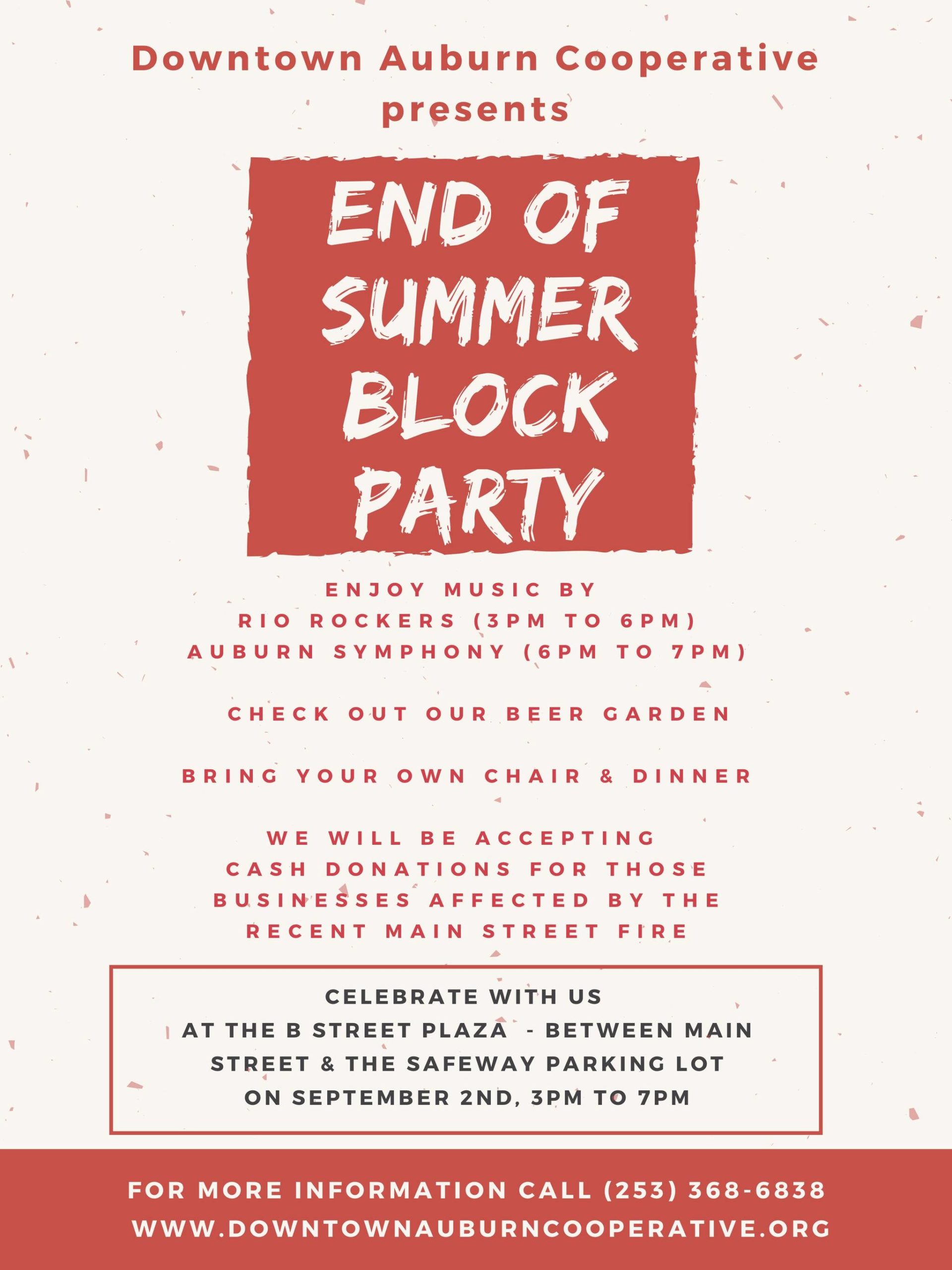 Flyer by Downtown Auburn Cooperative.