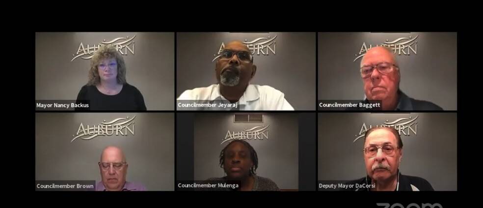 Screen shot of the Sept. 7 Auburn City Council meeting.