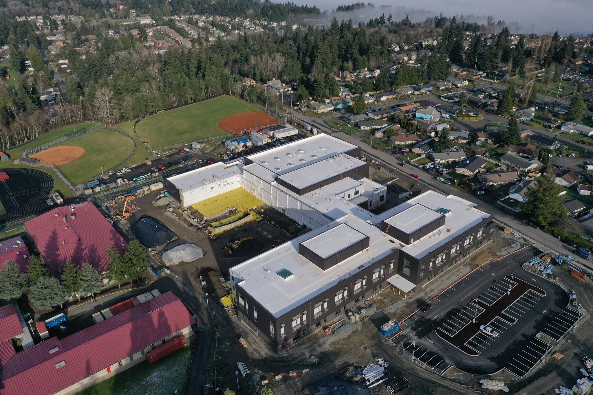 Thomas Jefferson was recently rebuilt and sits next to the former high school along S. 288th Street in Auburn. Federal Way Public Schools photo