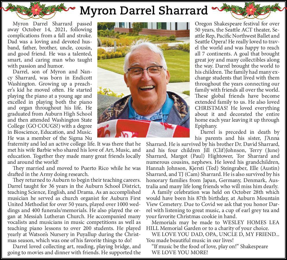 Myron Darrel Sharrard | Obituary